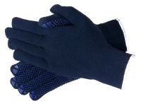 Feinstrickhandschuhe Blaue Noppen Gr.10