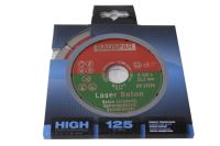 FB Dia-TS / D 125/22,2 mm / Bauspar 32x2,0x10 / 10 Seg.lackierung 1/2 rot-1/2 grün (Vorderseite) - rot (Rückseite)
